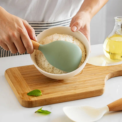 1Pc Silicone Cooking Spoon – High Temperature-Resistant, Anti-Scalding Non-Stick Kitchen Utensil