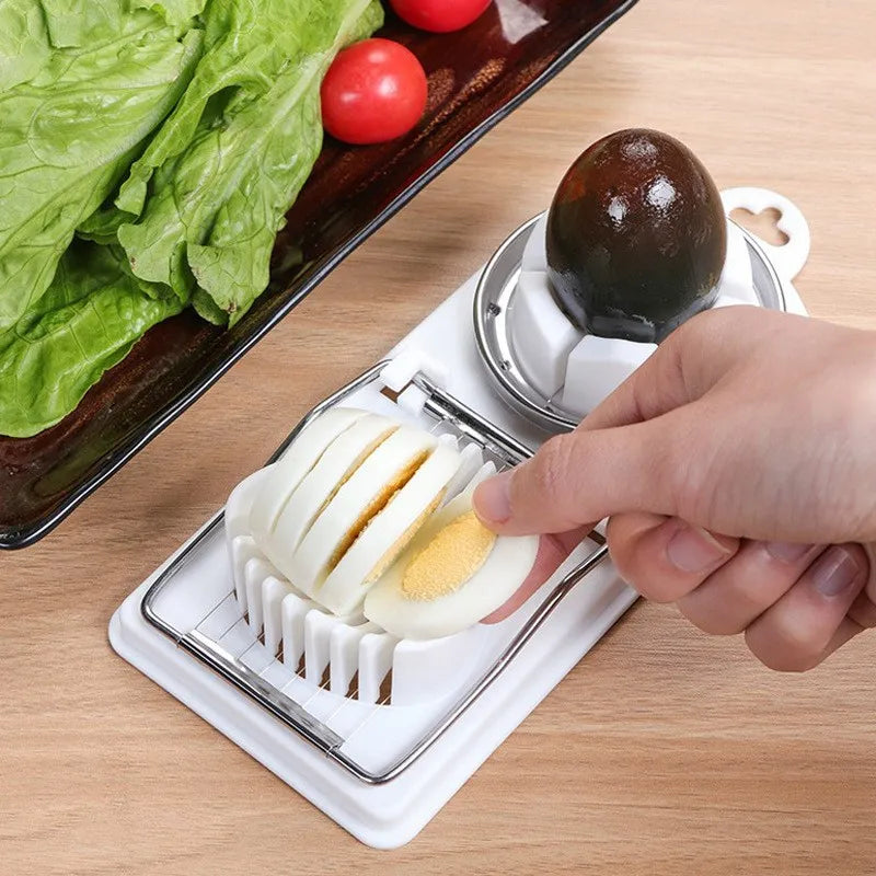 Multifunctional Egg Cutter Stainless Steel Egg Slicer Sectioner Cutter Mold Flower-Shape Luncheon Meat Cutter Kitchen Gadgets